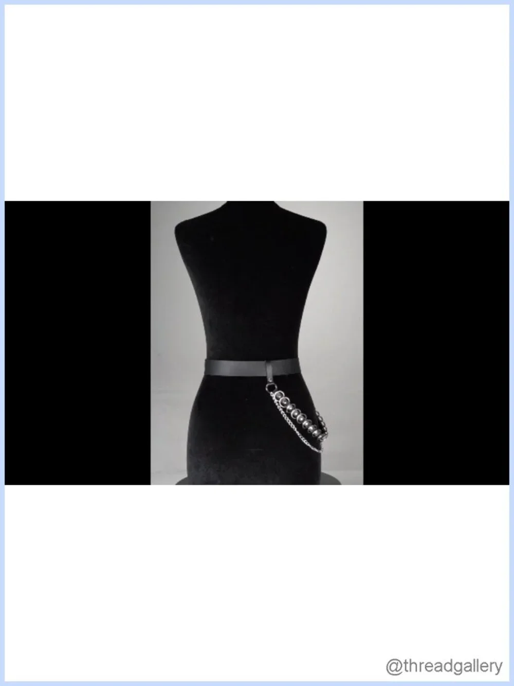 Women Punk Chain Belt Adjustable Faux Leather Waist Gothic Street Fashion